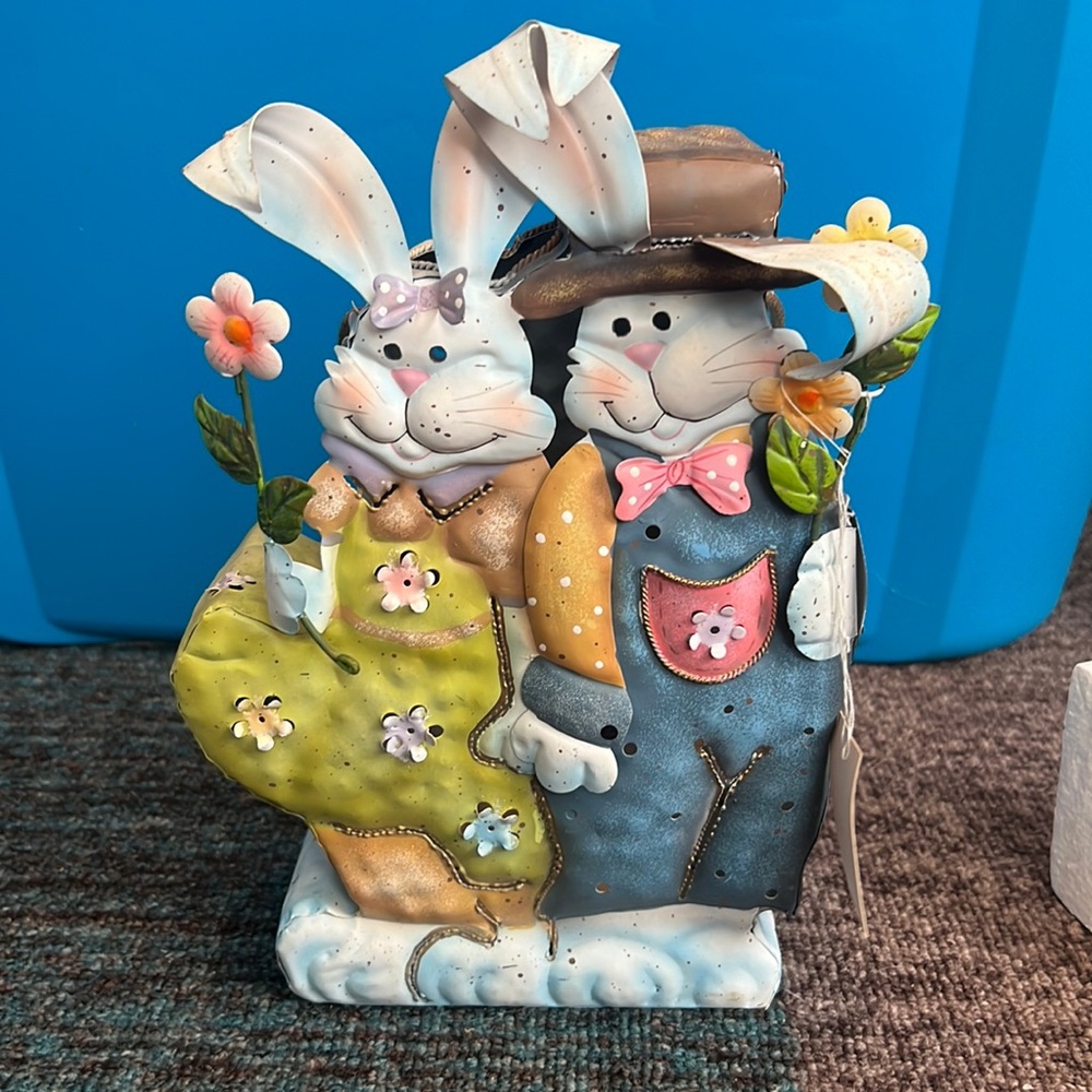 New!! Home Interiors Vintage Easter\Spring Bunny Tin